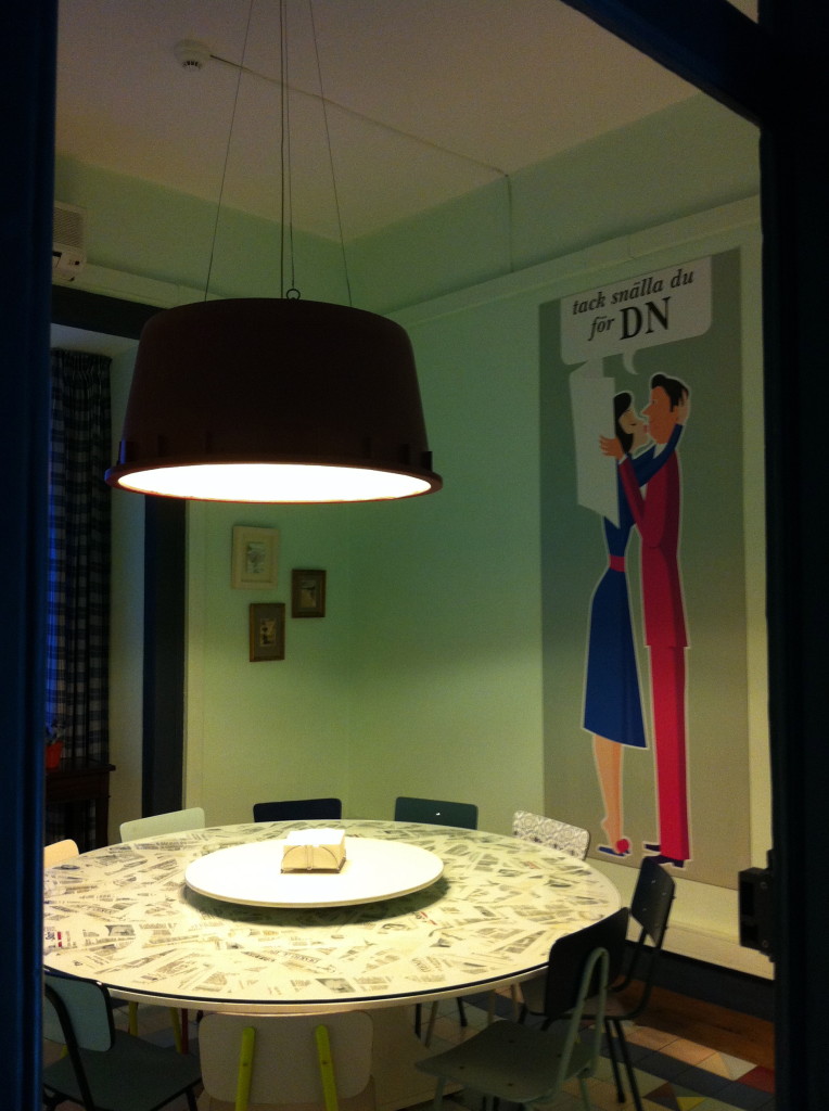 Cosy, intimate dining room at the Goodmorning Hostel, Lisbon