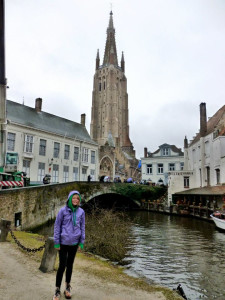 Enjoying the view in Bruges