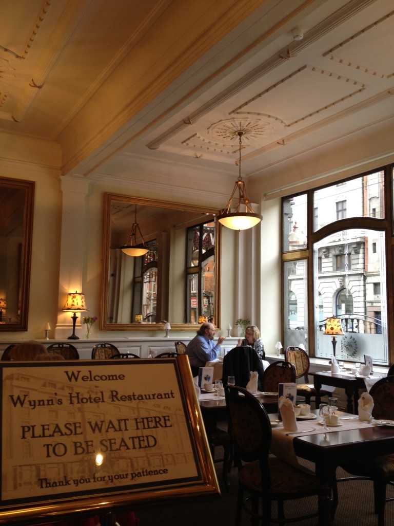 Dining room. Wynns Hotel, Dublin