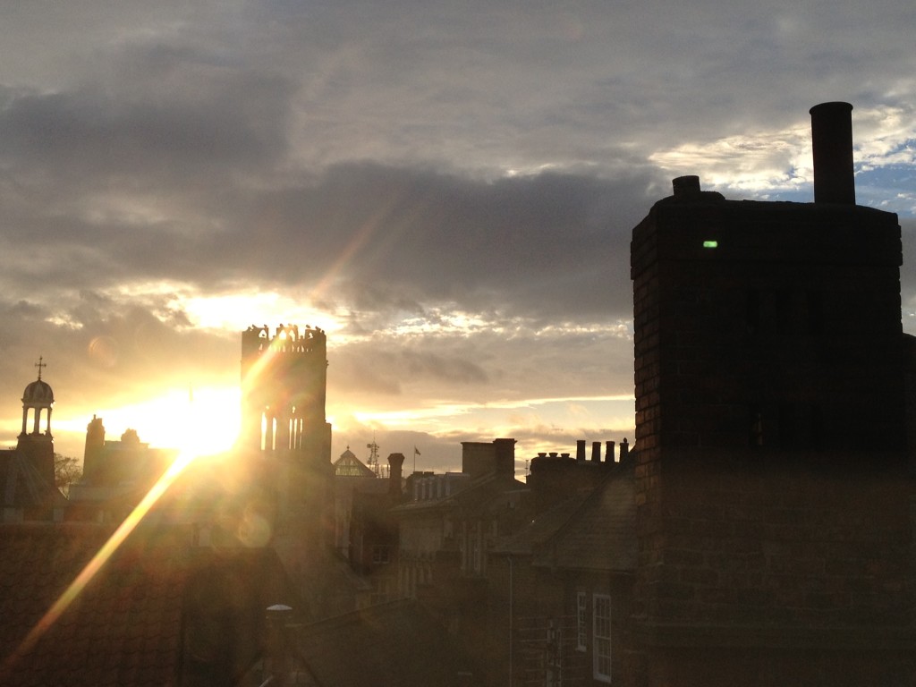 Stunning York sunset, viewed from my bedroom.