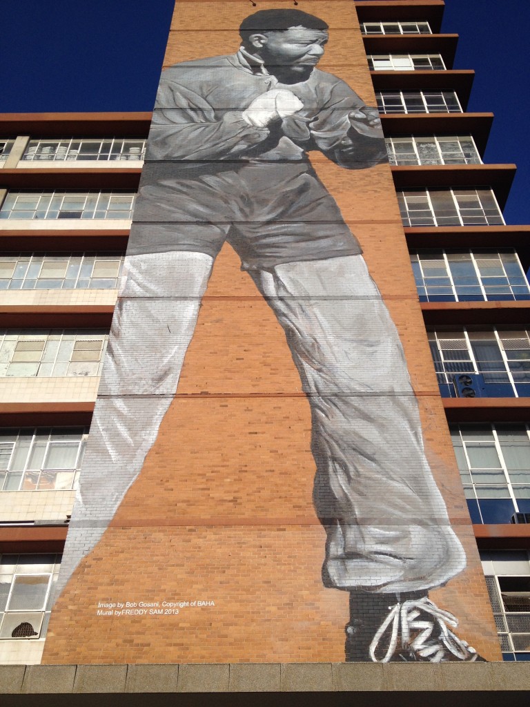 Next day went for a walk around Maboneng and downtown JHB with a few local instagrammers. First stop was this epic Mandela mural - 'Shadow boxer' by graffiti artist Ricky Lee Gordon. 