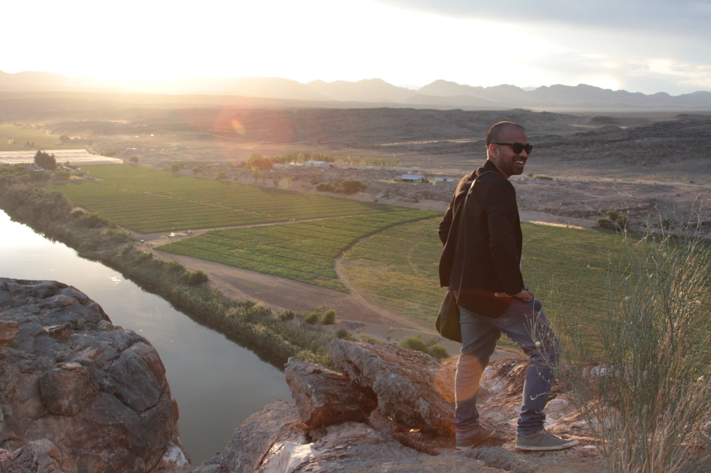 Geelkrans. Enjoying sunset over the Orange River and reflecting on an amazing day.