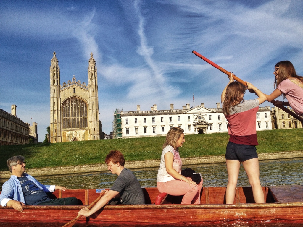 One of life's great experiences- Punting along the Backs in Cambridge