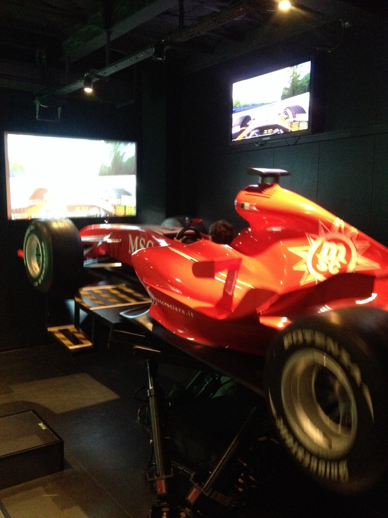 Kids loved the Formula 1 simulator