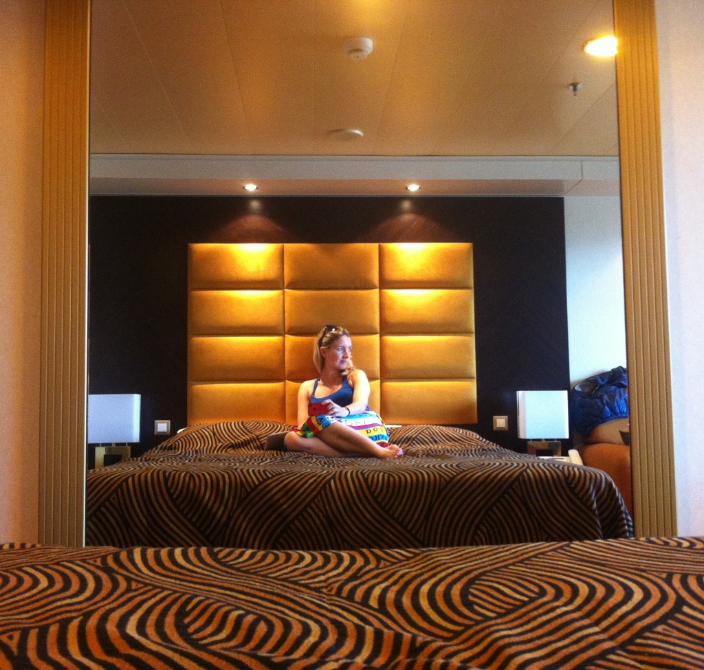 Bedroom of the balcony cabin