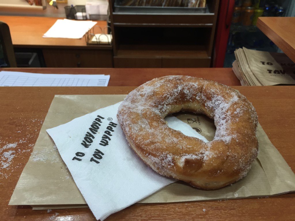 In the party district of Psirri a local bakery (wish I knew the name!) makes the most delicious donuts I have tasted in my life. Apparently they are freshly baked and served to locals from 4am and the perfect hangover cure. At just 50 cents a piece, this was a delicious treat. Not to be missed.