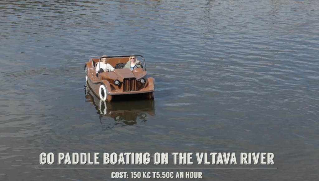 paddle boating Vltava River