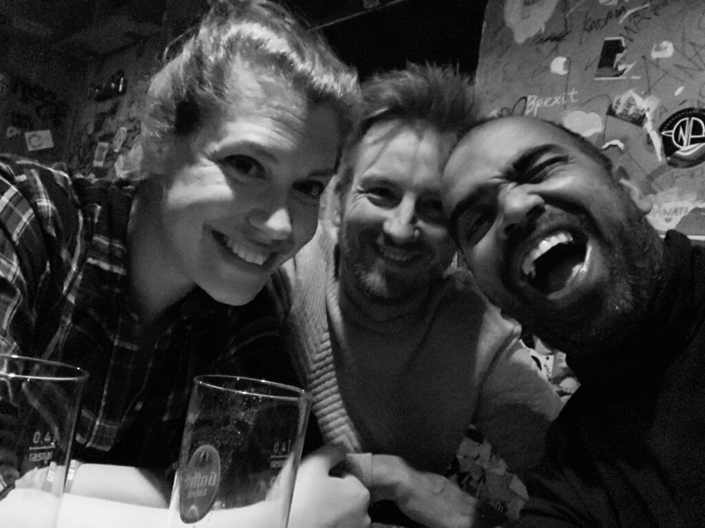 Beers with Sabrina and Melvin in Stiefl